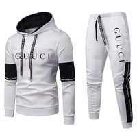 Men's Fashion Luxury Sweatshirt Tracksuit Sport Casual Hoodies+Sweatpants Sets Outfits Jogger Brand  Pullover Streetwear Suits