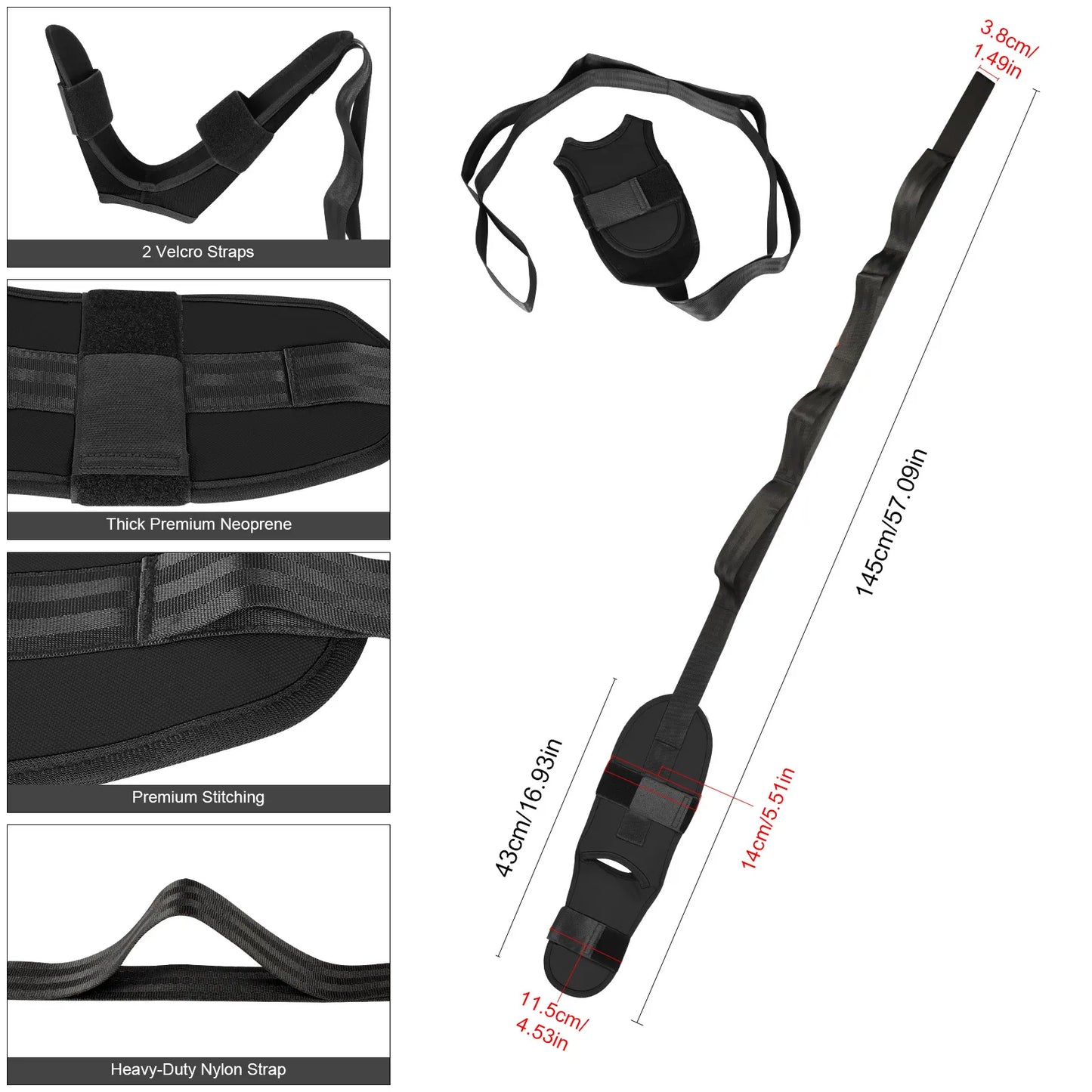 Fascia Stretcher Finally Flexible Again Yoga Strap Belt Trainning And Exercise Stroke Hemiplegia Rehabilitation Leg Stretcher