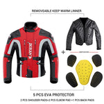 DUHAN Motorcycle Jacket & Pants Set Men's Moto Cycling Suit Waterproof Keep Warm Liner Motocross Jacket Body Protector Winter