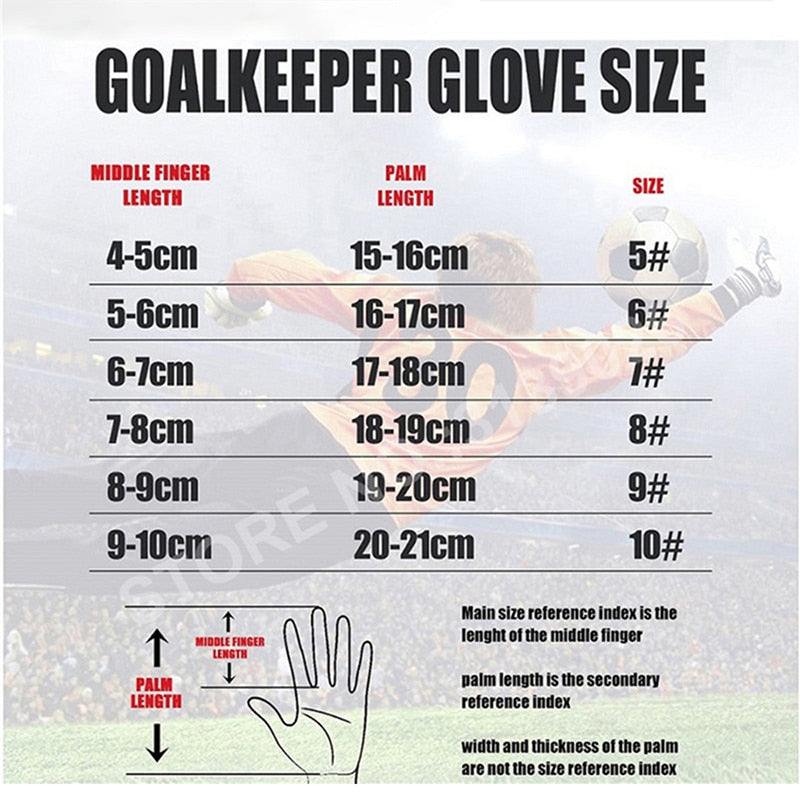 Professional Latex Football Gloves Soccer Ball Goalkeeper Gloves Kids Adults Thickened Football Goalie Fingers Protection Gloves