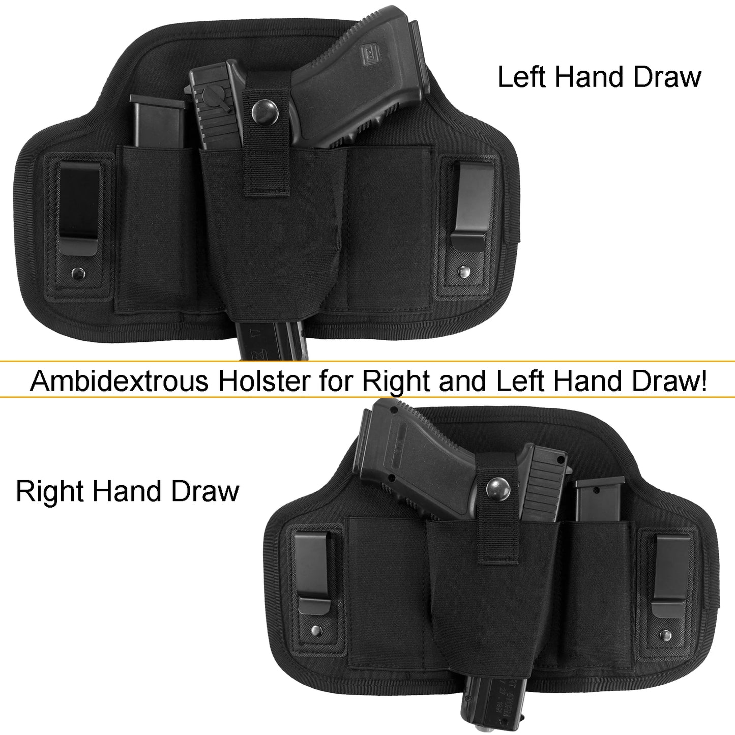 Tactical Pancake Gun Holster IWB Right left Hand Fit: Glock19 17 23 32 26 27 33 30 42 43 P238 M&P Shield XDs Taurus PT11