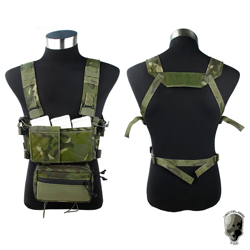 TMC Tactical Modular Chest Rig Micro Fight Chassis w/ 5.56 Mag Pouch Airsoft Hunting Vest Tactical Gear 3115