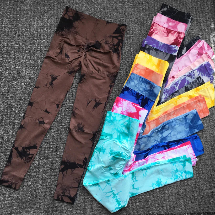 XS-L Newest Scrunch Butt Leggings For Women Gym Tights Tie Dye Seamless Legging New Color Workout Gym Clothing Yoga