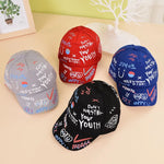 Fashion Kids Graffiti Baseball Cap Hat 1-3 Years Children Snapback Hat Personality Street Dance Sun Peaked Cap for Boy and Girl