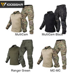 IDOGEAR Tactical Uniform BDU G3 Combat Shirt & Pants Knee Pads Update Ver Camo Airsoft Military Combat Uniform 3004