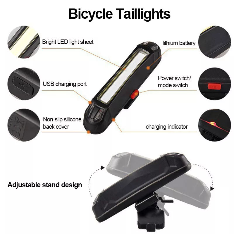 אור אופניים T6 LED קדמי USB נטענת MTB מנורת אופניים הרים 1000LM פנס פנס פנס פנס פנס רכיבה על אופניים זנב קטנוע