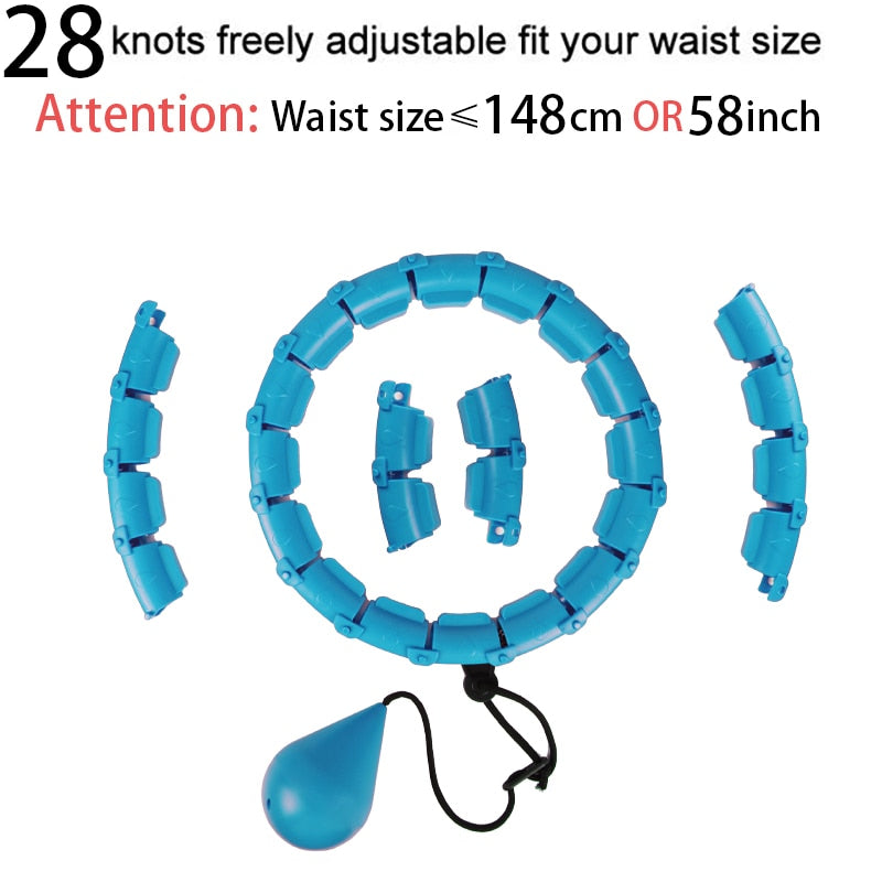 28 Smart Adjustable Sport Hoops Abdominal Thin Waist Exercise Detachable Hola Massage Fitness Hoop Gym Home Training Loss Weight