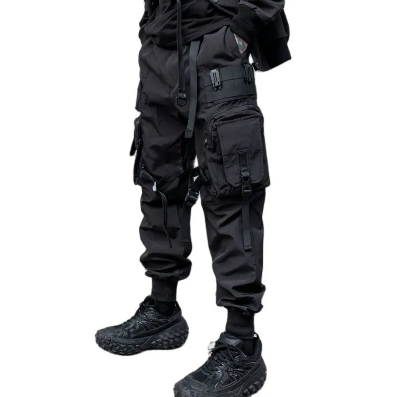 ריבוי כיסים סרטים תחבושת טקטי Techwear מכנסי מטען לגברים Harajuku פאנק היפ הופ ג'וגרים Pantalons בגדי רחוב קזואל