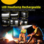 LED Sensor Headlamp USB Rechargeable XPE+COB Headlight for Fishing Lantern Led Head Torch Camping Search Light Head Flashlight