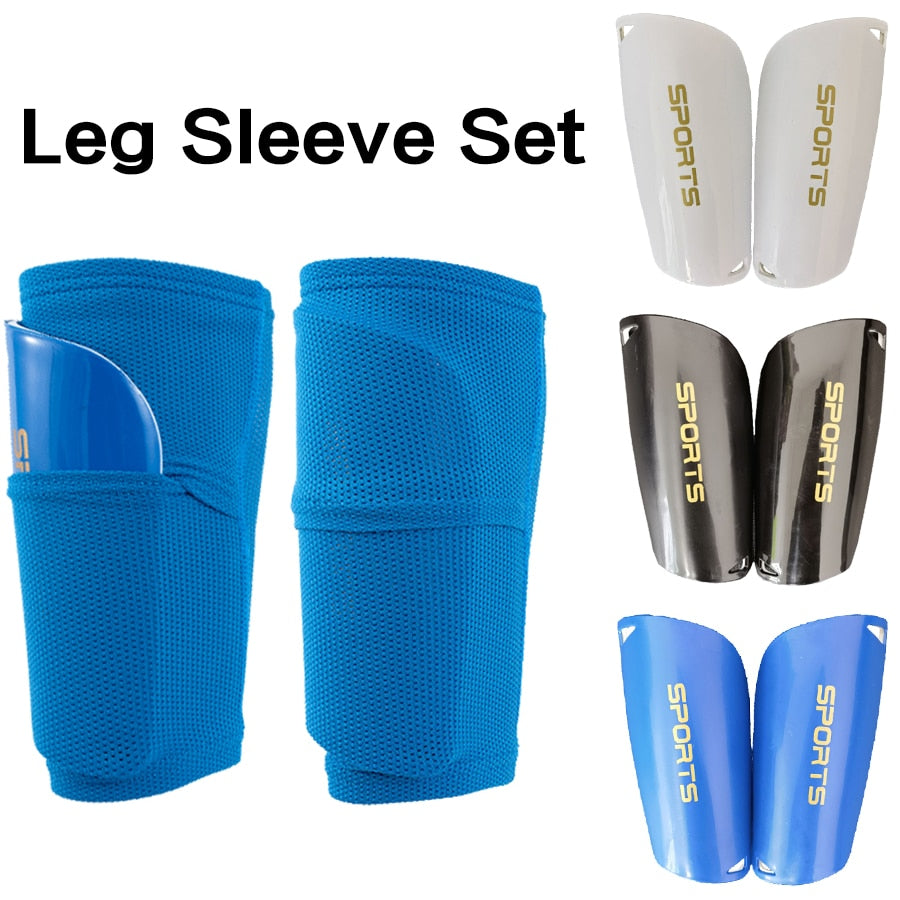 A Set Soccer Shin Guard Adults Kids Socks With Pocket Professional Shields Legging Shinguards Cover Sleeves Protective Gear