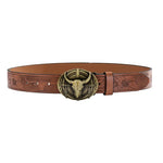 Oval Buckle Belt Men Women Unisex Western Cowboy Belt Fashion Teenager Waistband Drop Shipping