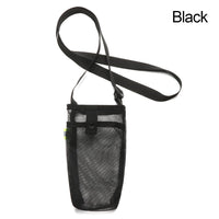 Portable Sport Water Bottle Cover Mesh Cup Sleeve Pouch With Strap Mobile Phone Bag Visible Bag Outdoor Camping Accessories