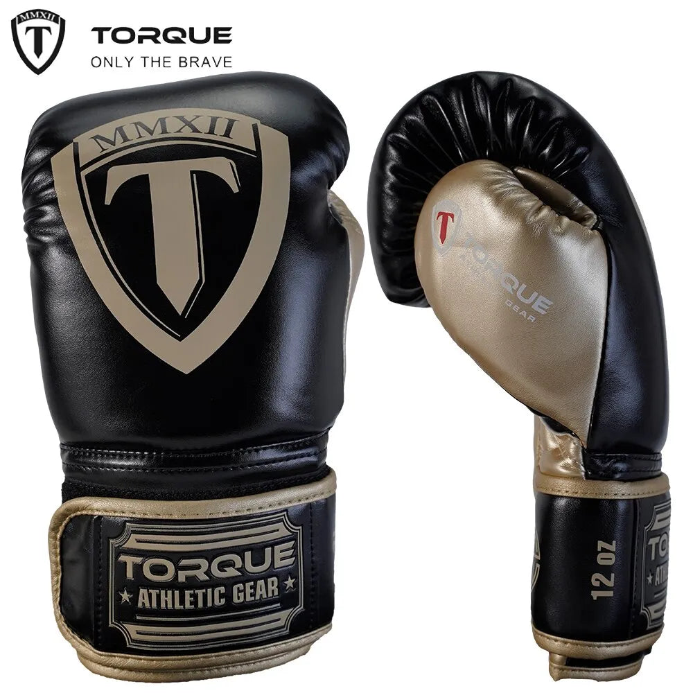 TORQUE Men Women 8 10 12 14 16oz Boxing Gloves PU Leather Tiger Muay Thai MMA UFC Profession Kickboxing Adults Sandbag Training