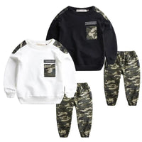 Kids Sport Clothing Sets Boys Tracksuit Autumn Camouflage Children Tops Pants 2Pcs Kit Outfit Teenager Boys Camouflage Tracksuit