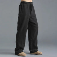 Men Soild Cotton Linen Pants Breathable Linen Trousers Man Elastic Sport Training Sweatpants Gym Hip Pop Jogger Men Clothing 5XL