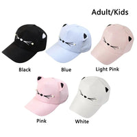 Fashion Casual Cat Ear Hat Cartoon Baseball Cap With Pearl Cotton Hat Adults&Kids Sun Cap Outdoor Peak Cap Party Cosplay Hat