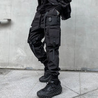 ריבוי כיסים סרטים תחבושת טקטי Techwear מכנסי מטען לגברים Harajuku פאנק היפ הופ ג'וגרים Pantalons בגדי רחוב קזואל