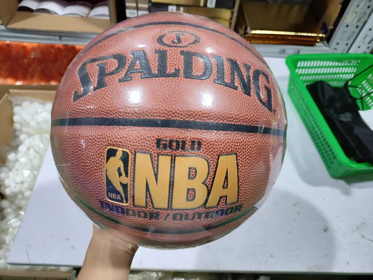 Original Spalding Basketball Size 7 PU Rubber High Quality Standard Basketball Ball Outdoor or Indoor Training for Sports