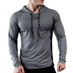 Mens Fitness Tracksuit Running Sport Hoodie Gym Joggers Hooded Outdoor Workout Athletic Clothing Muscle Training Sweatshirt Tops