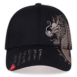 Unisex Baseball Cap Black Adjustable Chinese Style Cap Dragon Print Casual Snapback hats Bone Hip Hop Hat sun hats gorras