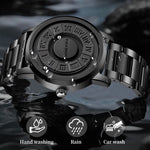 LIGE Luxury Watch Men Creative Scrolling Pointer Magnetic Force Sport Watches Men Quartz Chronograph Man Clock Relogio Masculino