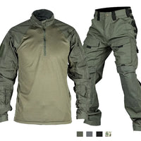 Tactical Suit Set Men Military Training Shirt Pants 2 Piece Sets Outdoor Airsoft Camouflage Quick-dry Ripstop Paintball Shooting