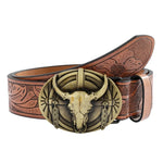 Oval Buckle Belt Men Women Unisex Western Cowboy Belt Fashion Teenager Waistband Drop Shipping