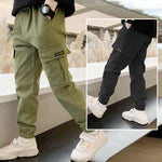 2023 New Spring Autumn Thick Boys Pants Casual Long Style Trousers For Kids 3- 10 Years Old Teenage Children Sport Outdoor Pants