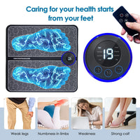 Remote Controlled EMS Foot Massage Pad for Pain Relief Foot Acupoint Massage Electric Current Stimulation Neck and Back Patch