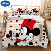 Disney Mickey Minnie Mouse Bedding Sets  Duvet Cover Sets Twin Full Queen King Size Bedroom Decoration Birthday Gift