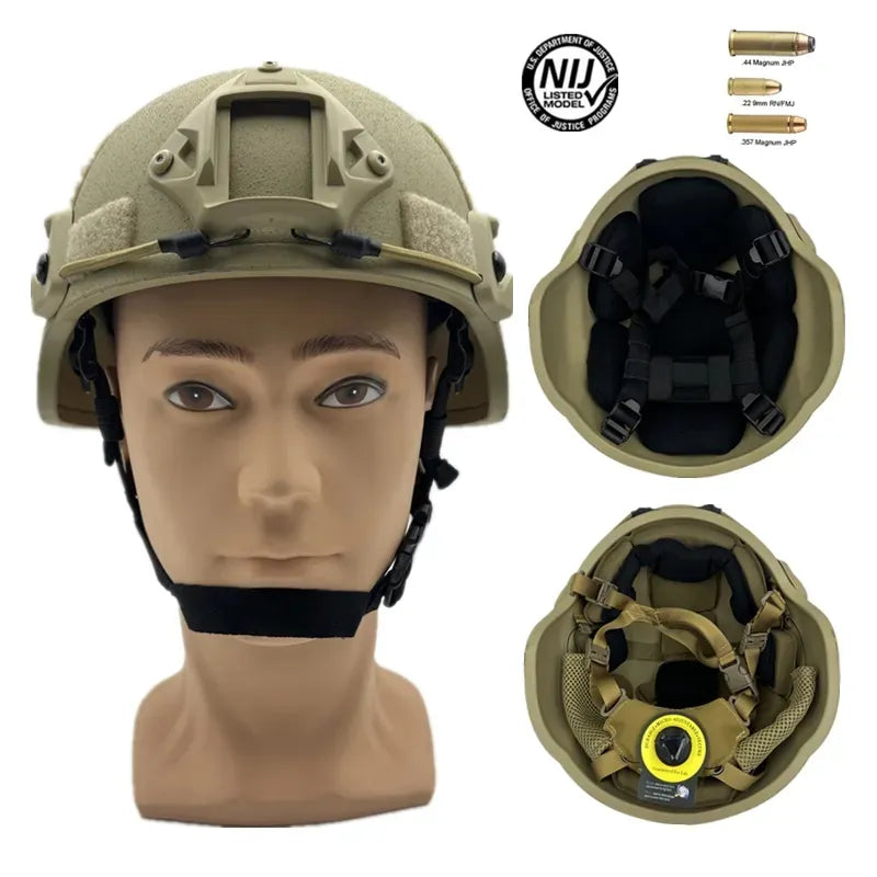 Ballistic ACH high cut tactical helmet bulletproof main body armor aramid core helmet safety helmet NIJ IIIA MICH FAST 2000B hel