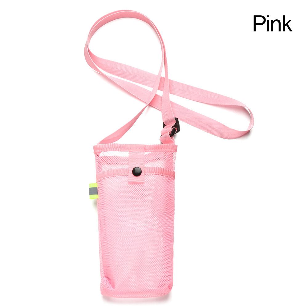 Portable Sport Water Bottle Cover Mesh Cup Sleeve Pouch With Strap Mobile Phone Bag Visible Bag Outdoor Camping Accessories