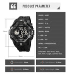 SKMEI Sport Watch Mens Back Light Digital Multifunctional Countdown Stopwatch Wristwatches 5Bar Waterproof Date reloj hombre