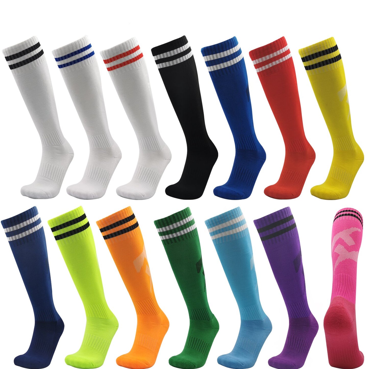 Kids Soccer Football Socks Stockings High Quality Long Tube Knee Cotton Legging Baseball Running Sport Boy Girl Children Socks