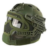 Multicolor ABS Material FAST PJ CS Training Game Tactical Helmet With Steel Wire Mask Round Hole Military Ballistic Use