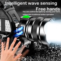 Headlamp Rechargeable Headlight 18650 Usb Led Ultra Powerful Head-mounted Searchlight Battery Camping Hunting Fishing Hiking