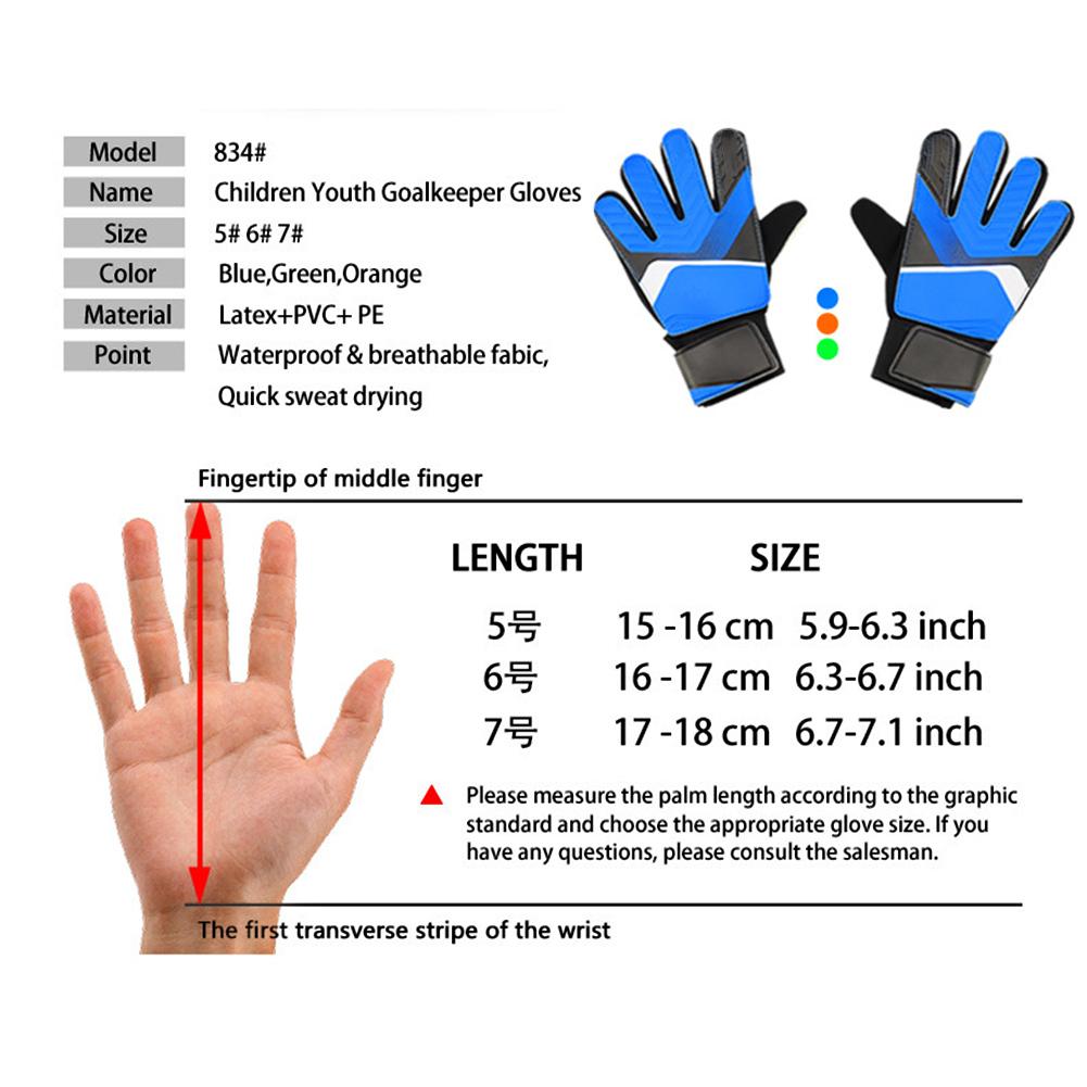 Soccer Goalkeeper Gloves For Kids Anti-collision Non-slip Breathable Latex Goalkeeper Gloves For Boys Girls