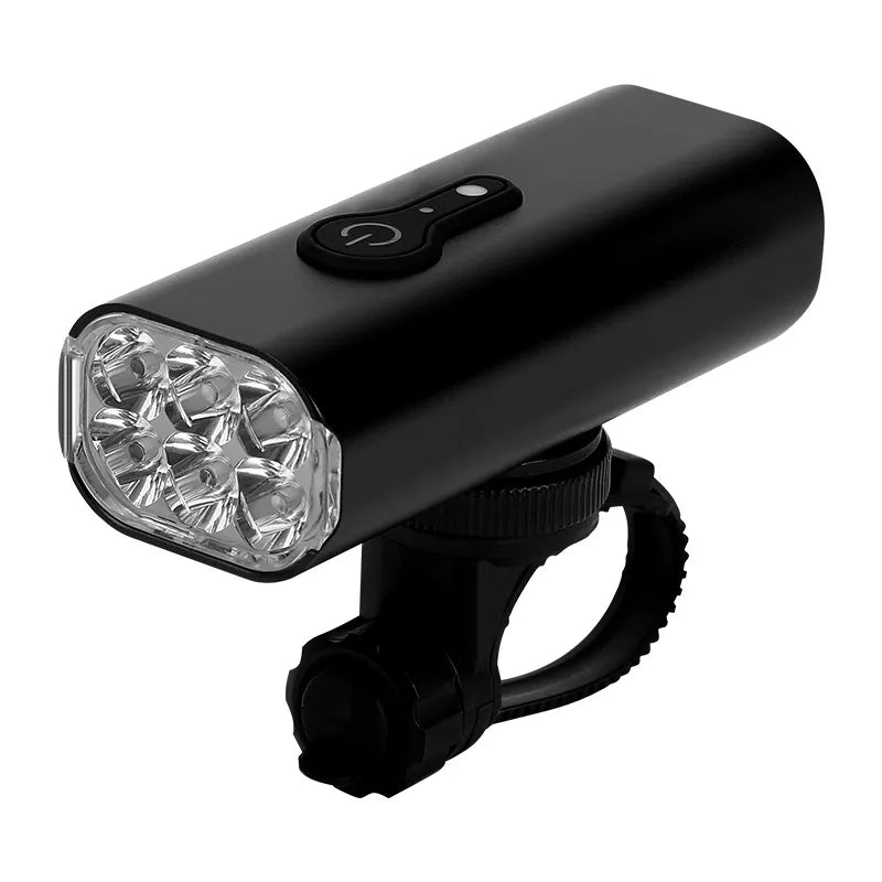 Bicycle Headlights, Bicycle Lights, High Lumen, Six Lamp Beads, Night Riding Lights, Strong Light, Flashlight, USB2000 Lumen