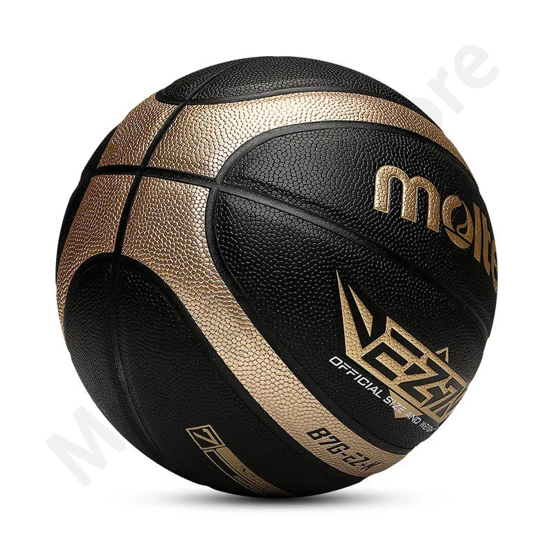 Molten Size 5 6 7 Basketball Black Gold PU Outdoor Indoor Balls Women Youth Man Match Training Basketalls Free Air Pump Bag