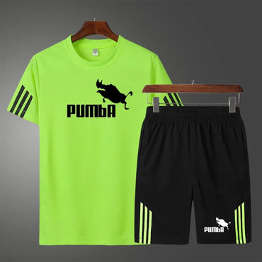 Summer Shorts Suit Men's Cool Trend Short Sleeve T-shirt Casual Loose Sports Men Two-piece Set Fashion Printing Sportswear Youth