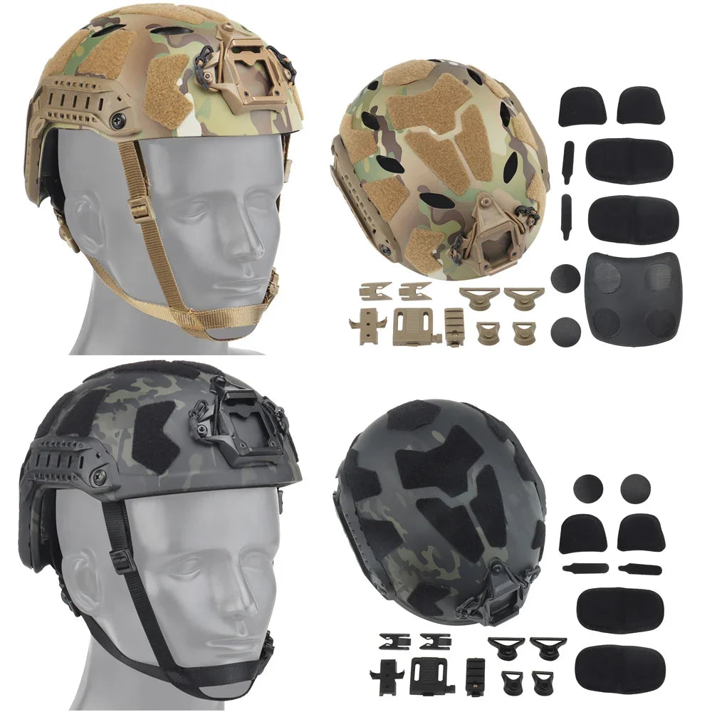 Lightweight Army Fast Tactical Helmet SF Suprt High Cut Protective Helmet Paintball Wargame Airsoft Helmet