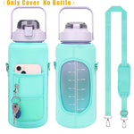 2L Water Bottle Cover Insulator Sleeve Bag Tumbler Bottle Case Bag With Strap Portable For Camping Outdoor Sports Drinkware Bag