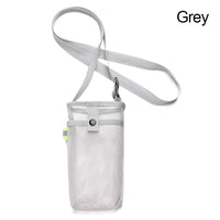 Portable Sport Water Bottle Cover Mesh Cup Sleeve Pouch With Strap Mobile Phone Bag Visible Bag Outdoor Camping Accessories