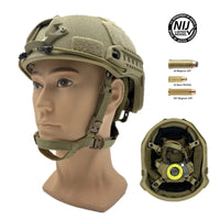 Fast Wendy PE NIJ IIIA High Shear Ballistic Helmet, XP Shear Tactical Helmet, Dial with Green Bulletproof Helmet