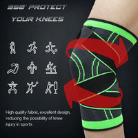 1PC Sports Fitness Knee Pads Men Pressurized Elastic Kneepad Support Bandage Fitness Gear Basketball Volleyball Brace Protector