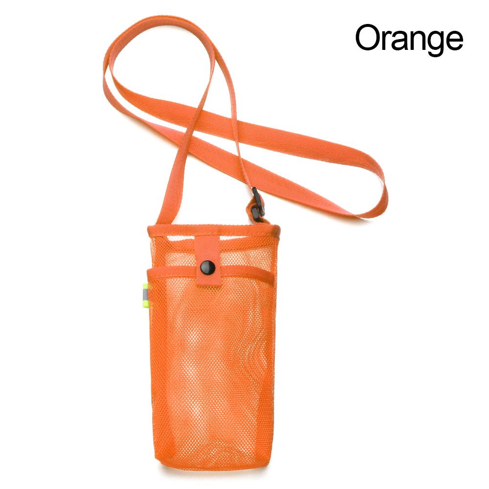 Portable Sport Water Bottle Cover Mesh Cup Sleeve Pouch With Strap Mobile Phone Bag Visible Bag Outdoor Camping Accessories