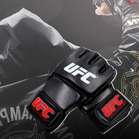 Half Finger Boxing PU Leather Gloves Fighting Kick Boxing Gloves Karate Muay Thai Training Workout Gloves Taekwondo Protector