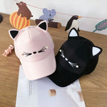 Fashion Casual Cat Ear Hat Cartoon Baseball Cap With Pearl Cotton Hat Adults&Kids Sun Cap Outdoor Peak Cap Party Cosplay Hat