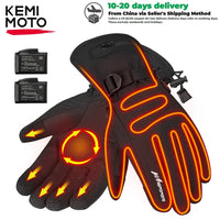 KEMIMOTO UTV ATV Heated Gloves Snowmobile Glove Winter Scooter Moto Waterproof Touch Screen Rechargeable Battery Hunting Fishing