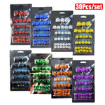 30Pcs/set Motorcycle Colored Nut Cover Modification Screw Cap Decoration Moto Scooters Electric Car Accessories 1.4/1.2/1/0.8CM